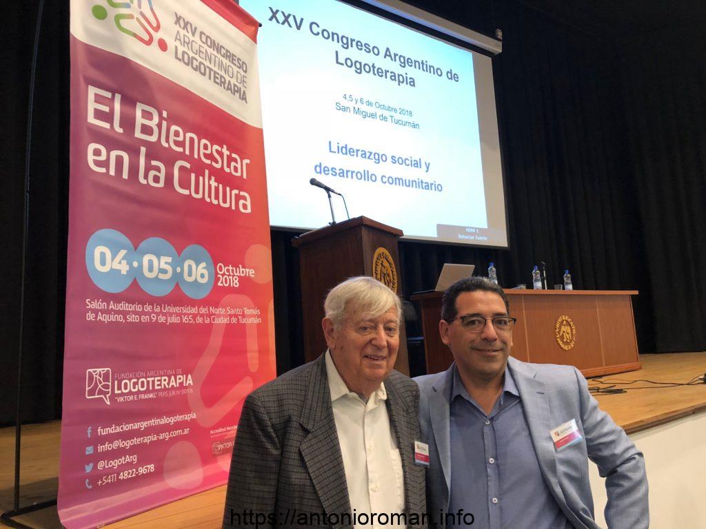 Dr. Antonio Martín Román Con el Dr. Oscar Oro, Presidente de la Fundación Argentina de Logoterapia “Viktor E. Frankl”